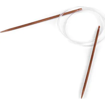 Jehlice Kruhové jehlice bambusové č. 3; 3,5; 4; 4,5; 5; 5,5; 6; 6,5; 7; 8, malé, 2 (3,5 mm) bambus tmavý
