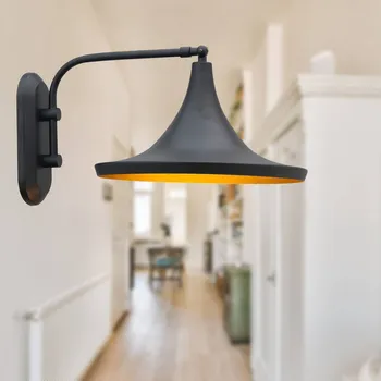 Lampička ROYALTECH Nástěnné svítidlo Genish, černé, šířka 30 cm, kov, E27 černá 1 x 60 W - Doprava zdarma