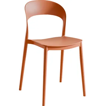 Jídelní židle Stohovatelná židle, oranžová, RADANA NEW