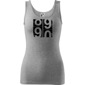 Dámské tričko Tachometr 90 - Dámské tílko - XS ( Tmavě šedý melír )