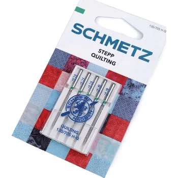 Strojové jehly Quilting 75;90 Schmetz na kartě Varianta: nikl, Balení: 20 karta