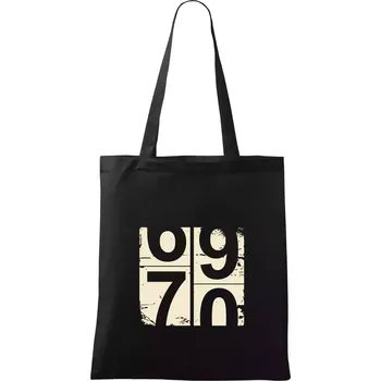 Nákupní taška Tachometr 70 - Taška bavlněná - 42 x 38 cm ( Černá )