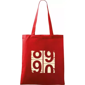 Nákupní taška Tachometr 90 - Taška bavlněná - 42 x 38 cm ( Červená )