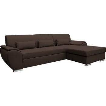 Sedací souprava Sedací souprava, hnědá látka, pravá, PEDRA ROH