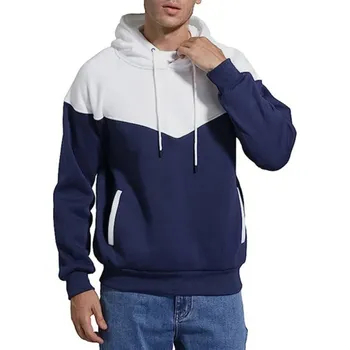 Pánská mikina Pánská mikina s kapucí ve dvoubarevném designu Velikost: L, Barva (Varianta): white navy