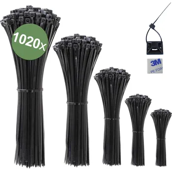 Stahovací páska Quadrios 23CA238, 23CA238, stahovací pásky, černá, odolná vůči UV záření, 1020 ks