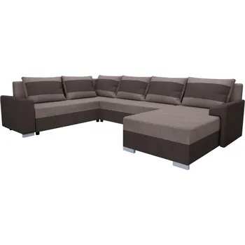 Sedací souprava Univerzální sedací souprava, tmavě hnědá/hnědošedá Taupe, ANDRES U UNI