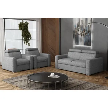 Sedací souprava FALCO Sedací souprava Petrit 3+1+1 Aragon šedá