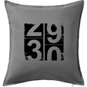 Polštář Tachometr 30 - Polštář 50x50 - 50x50 - Pouze potah ( Tmavě šedý melír )