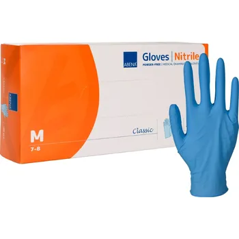 Pracovní rukavice MH Star Nitrilové nepudrované rukavice velikost M - 100ks - modré