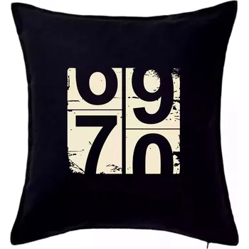 Polštář Tachometr 70 - Polštář 50x50 - 50x50 - Pouze potah ( Černá )