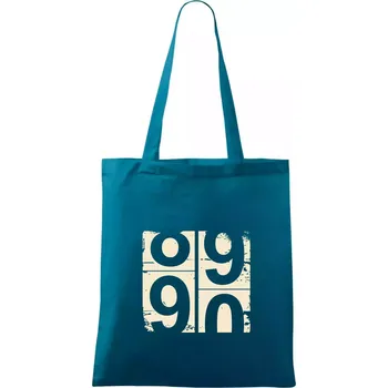 Tachometr 90 - Taška bavlněná - 42 x 38 cm ( Petrolejová )