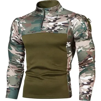 Pánská mikina Pánská mikina s maskáčovým vzorem a dlouhým rukávem Barva: Tmavě Zelená, Velikost: XL