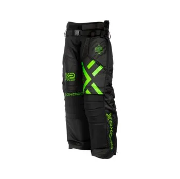 Oxdog X2 GOALIE PANTS SR Black/Green Brankářské kalhoty XL, černá / zelená
