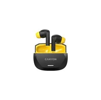 Sluchátka Bezdrátová stereo sluchátka True wireless Hexagon 7, černo/žlutá