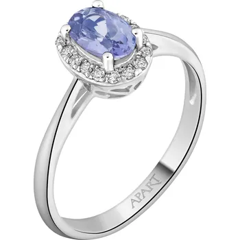 Prsten Prsten z bílého zlata s diamanty a tanzanitem - ryzost 585 - 109.795