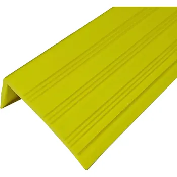 ukončovací lišta Žlutá plastová (PVC) protiskluzová schodová hrana F421 - délka 200 cm, šířka 8,2 cm, výška 4,5 cm