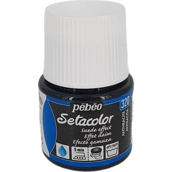 Speciální výtvarná barva Pébéo Setacolor 45ml 3D semišový efekt - antracitová