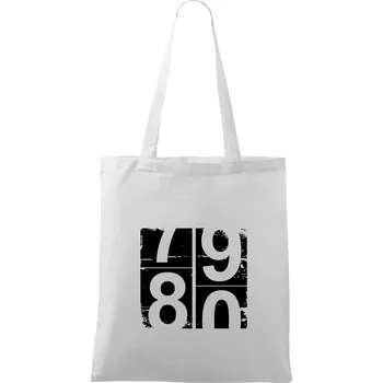 Nákupní taška Tachometr 80 - Taška bavlněná - 42 x 38 cm ( Bílá )