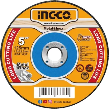 Řezný kotouč Ingco MCD121251 Kotouč řezný na kov, 125 x 1,2 x 22,2 mm