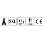 Yato yt-8034 pracovní kalhoty laclové r. xxl, YT-8034