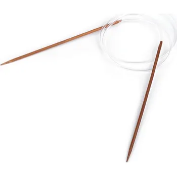 Nástroj na niť a příze Kruhové jehlice bambusové č. 3; 3,5; 4; 4,5; 5; 5,5; 6; 6,5; 7; 8 - 1 (3 mm) bambus tmavý