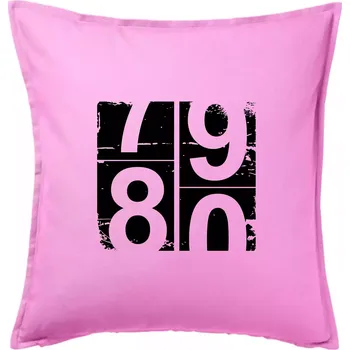 Polštář Tachometr 80 - Polštář 50x50 - 50x50 - Včetně výplně ( Růžová )