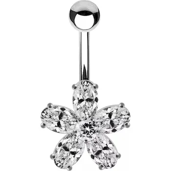 Piercing Šperky4U Stříbrný piercing do pupíku - BP5003-C