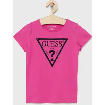 Chlapecké tričko Guess - Dětské bavlněné tričko K73I56.K8HM0 růžová 42X, vel. 98