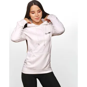 Dámská mikina Dámská mikina PRO Hoodie White - GymBeam Barva: Bílá, Velikost: M