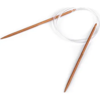 Jehlice Kruhové jehlice bambusové č. 3; 3,5; 4; 4,5; 5; 5,5; 6; 6,5; 7; 8, malé, 3 (4 mm) bambus tmavý