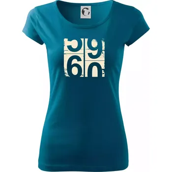 Dámské tričko Tachometr 60 - Dámské triko Pure - M ( Petrolejová )