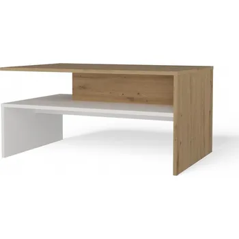 Konferenční stolek Moderní konferenční stolek Beata FALCO 90x60 cm, dub artisan/bílá