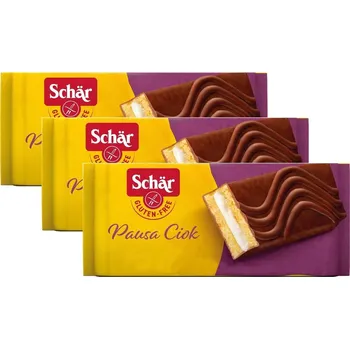 Cukrovinka BEZLEPKOVÝ piškotový řez v polevě SCHÄR 35 g Pausa Ciok - s mléčnou náplní - VÝPRODEJ !!! DMT: 7/2024 (Gluten-free, wheat-free, Schär Pausa Ciok)