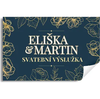 Party nádobí Personal Nálepka na výskužku - Orient Gold Zvolte množství: od 41 ks a víc