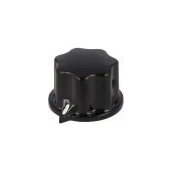 Knoflík Knoflík s ukazatelem termoplast Pr.hříd 6mm Ø31x20mm černá