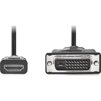 Redukce NEDIS kabel HDMI - DVI/ konektor HDMI - zástrčka DVI-D 24+1pinová/ černý/ bulk/ 2m CCGL34800BK20