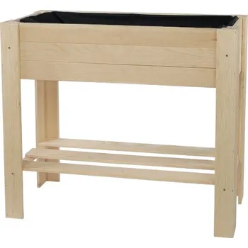 Truhlík ATMOWOOD Vyvýšený dřevěný truhlík s policí 80 cm borovice