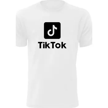 Chlapecké tričko Dětské tričko s motivem Tik Tok bílé AKCE L