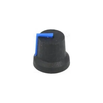 Knoflík Knoflík s ukazatelem pryž,plast Pr.hříd 6mm Ø16,8x14,5mm