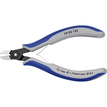 Kleště Knipex 79 02 125 79 02 125 pro elektroniku a jemnou mechaniku boční štípací kleště s fazetou 125 mm