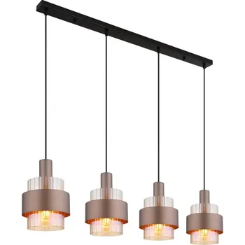 Globo MILLEY 15560-4HA závěsné stropní svítidlo E27 + Sada inteligentní žárovky E14 s dálkovým ovladačem - RGB, WiZ