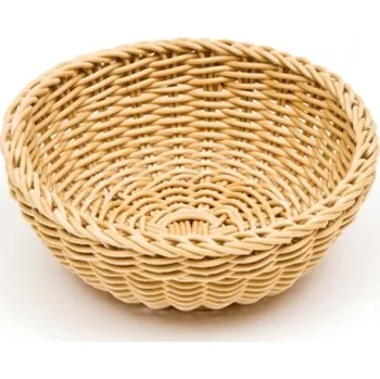 chlebník Zepe Košík na chleba kulatý 23 cm polyratanový světlý