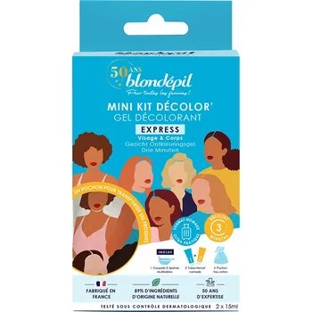 Blondépil Mini Kit Décolor’ Gel Express Mini sada pro bělení chloupků na obličeji