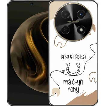 Pouzdro na mobilní telefon Gelový kryt mmCase na Huawei Nova 12i - koňský motiv bílé pozadí