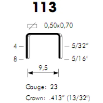 Průmyslová sponka Spony do sponkovačky S52, délka 6 mm