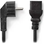 NEDIS napájecí kabel 230V/ přípojný 16A/ konektor IEC-320-C19/ úhlová zástrčka Schuko/ černý/ bulk/ 2m CEGL10300BK20