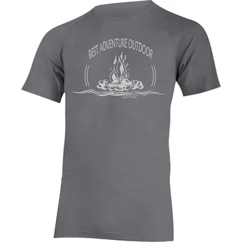 BAZIL pánské funkční triko se směsí BAMBUS a MERINO VLNA - Šedá 8400 / S / Šedá