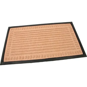 Rohožka Béžová textilní gumová čisticí vstupní rohož FLOMA Stripes - Deco - délka 45 cm, šířka 75 , 89897021