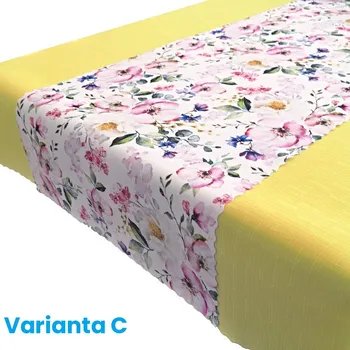 Ubrusový set Růžová zahrada 100x140 + šála 38x140 Varianta C